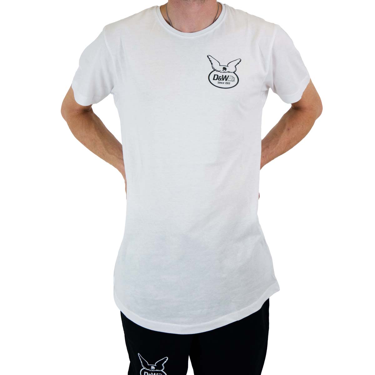 D&W Kollektion Shaped Long Tee White Grösse L