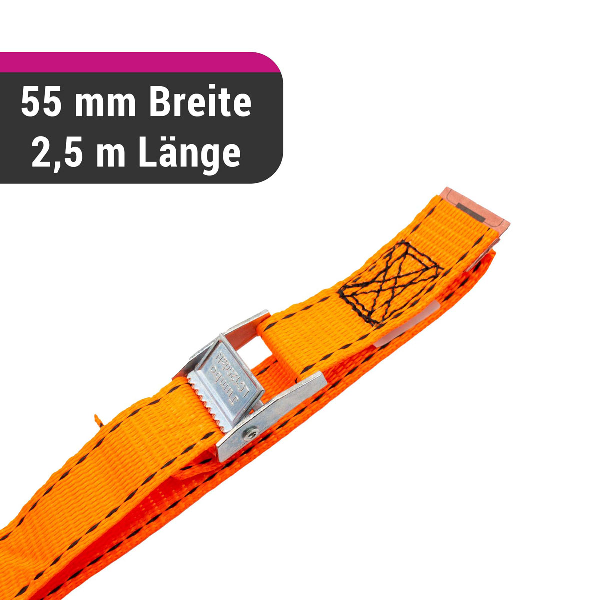 D&W 10x Spanngurt 25mm x 2.5m 125 daN