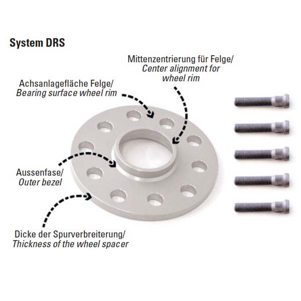 H&R Spurverbreiterung Trak+ 20656014 DRS 20mm 5/114,3 60,1 silber