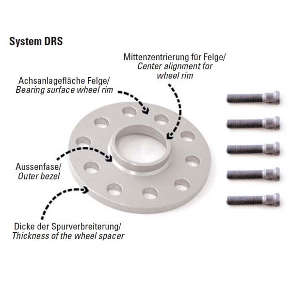 H&R Spurverbreiterung Trak+ B20245410 DRS 20mm 4/100 54,1 schwarz