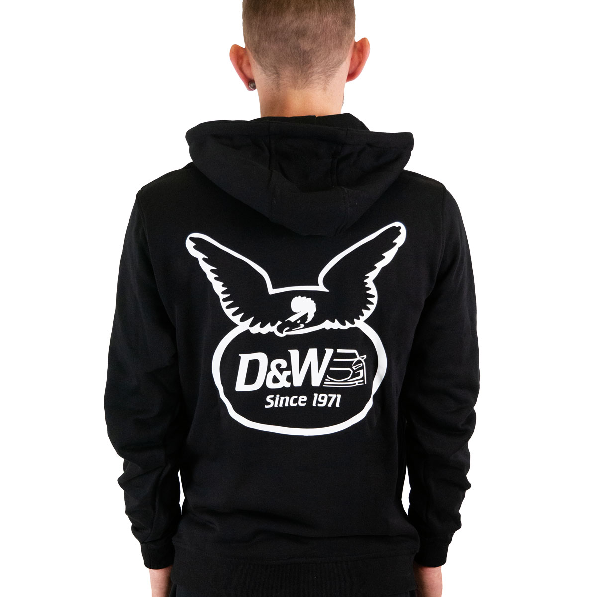 D&W Kollektion Basic Terry Hoodie Black Grösse L