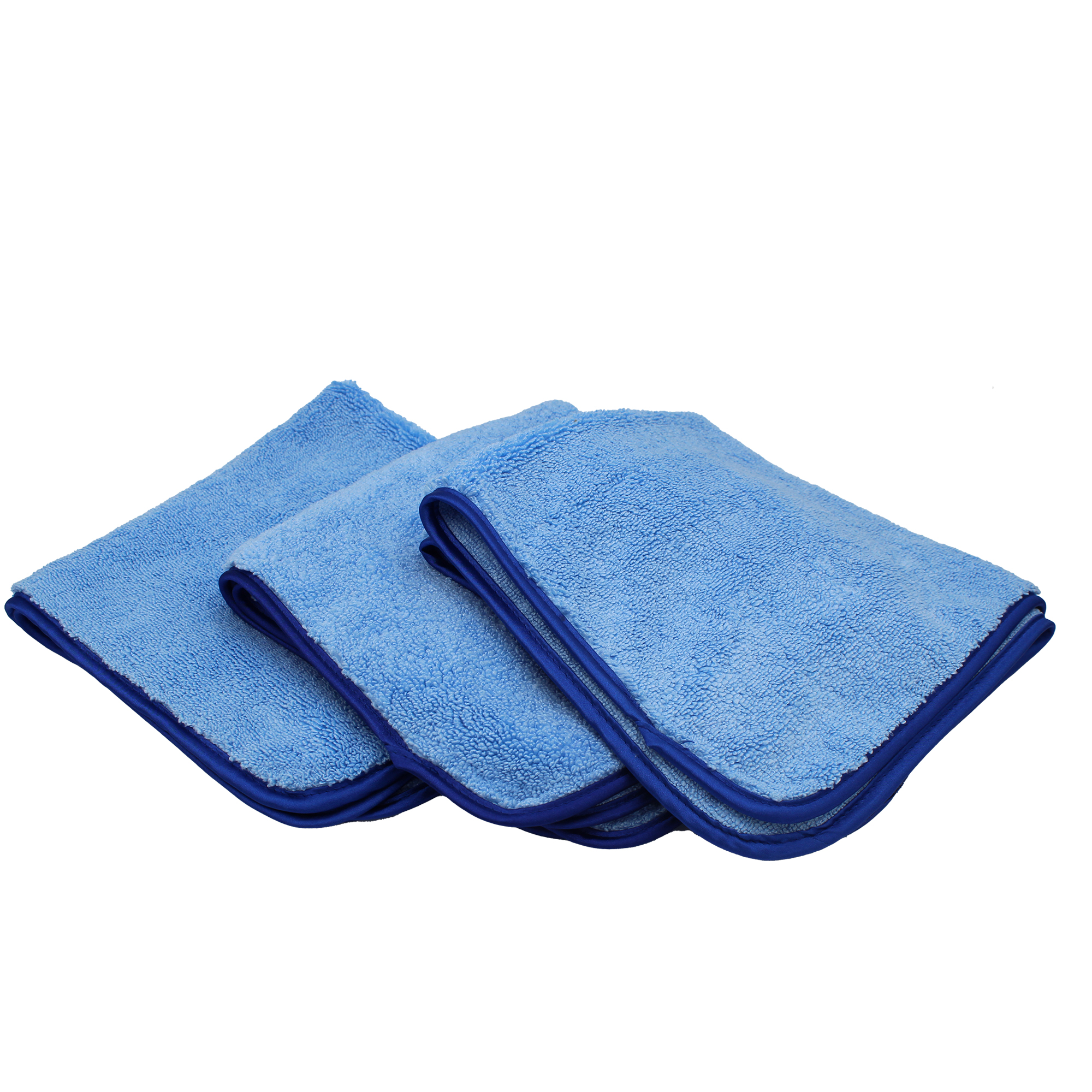 D&W Microfaser Trockentuch 40x40cm blau 500g/m² 3 Stück 