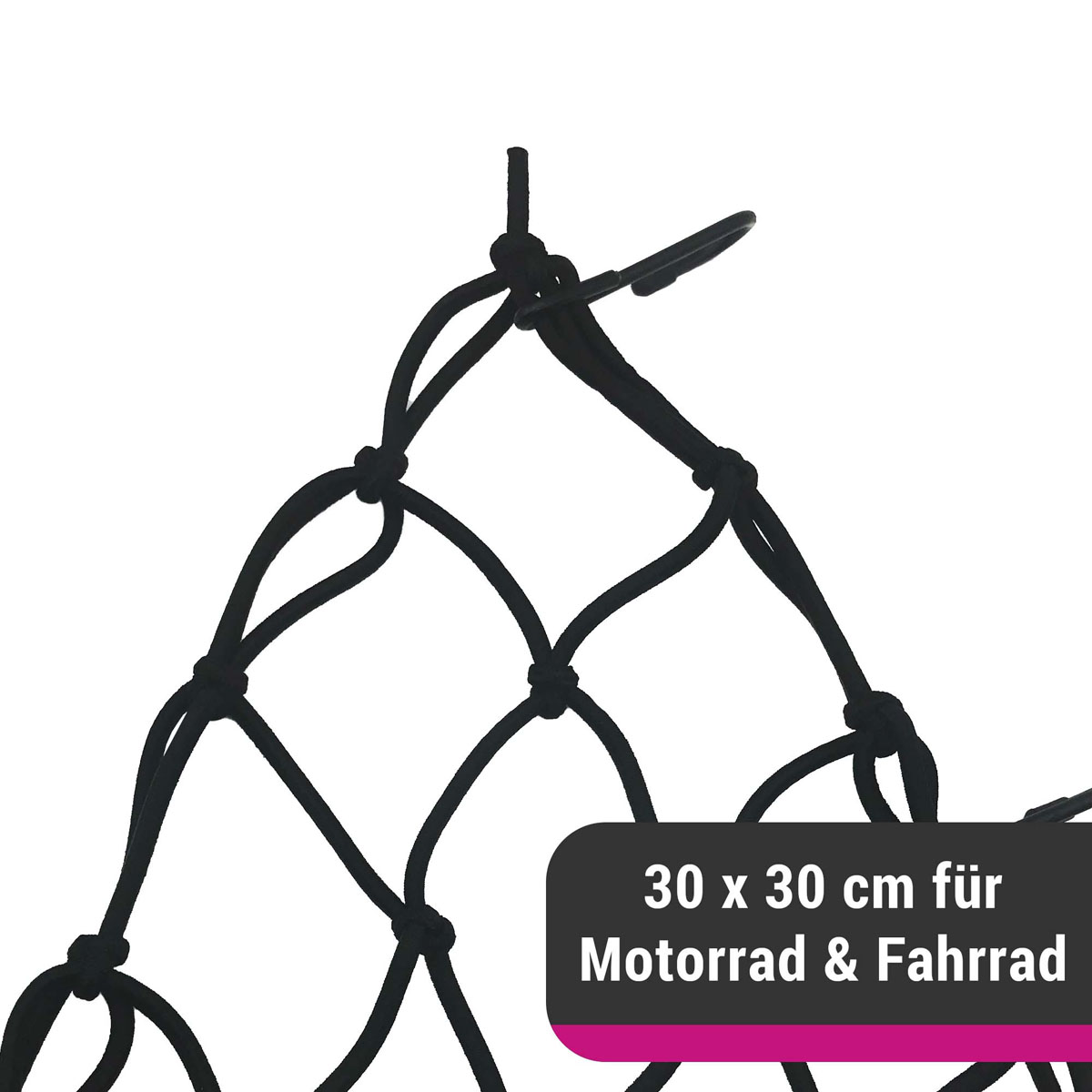 D&W elastisches Gepäcknetz für Motorrad oder Fahrrad 30 x 30 cm | 325397