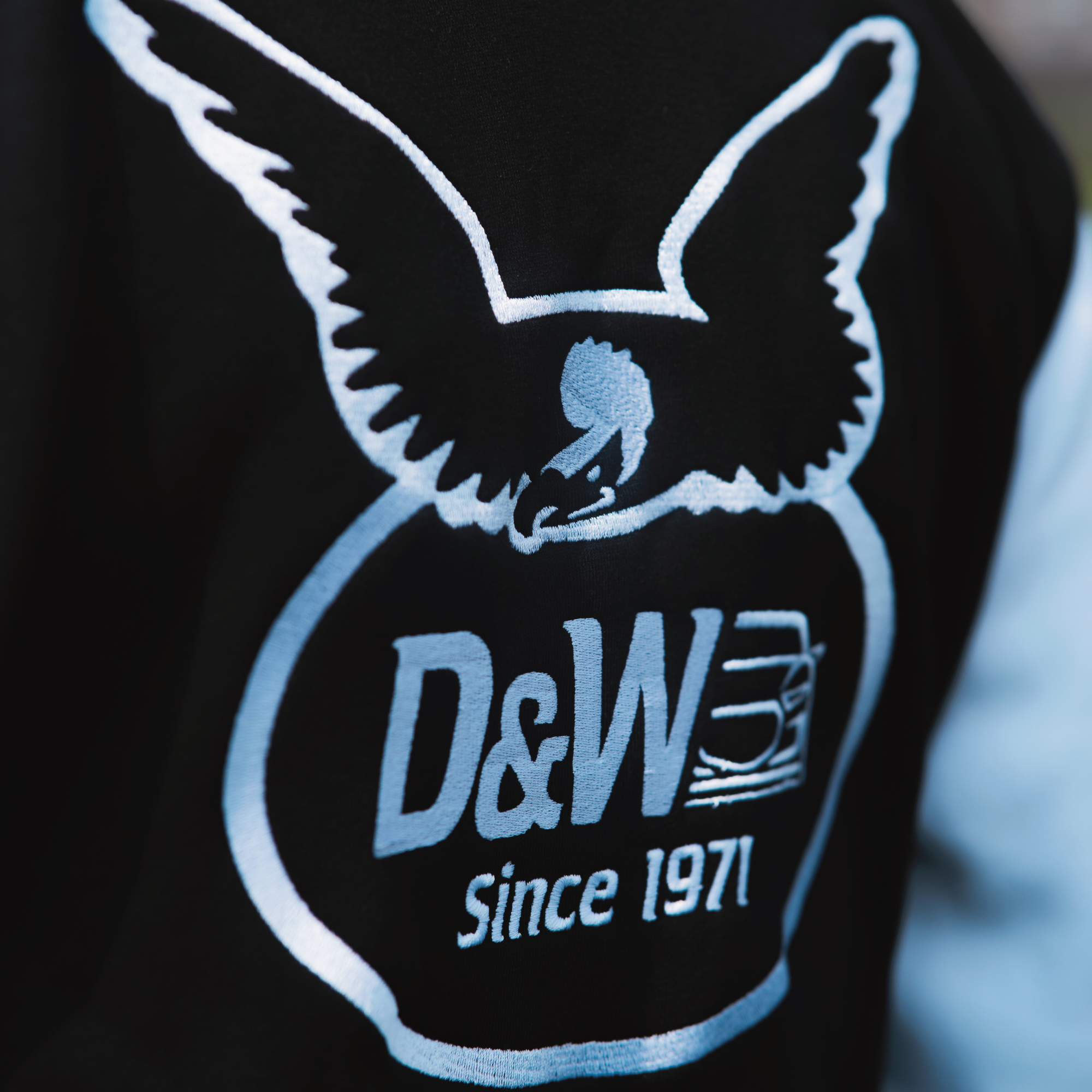 D&W Kollektion 2-Tone College Sweatjacke Black/White Grösse XL