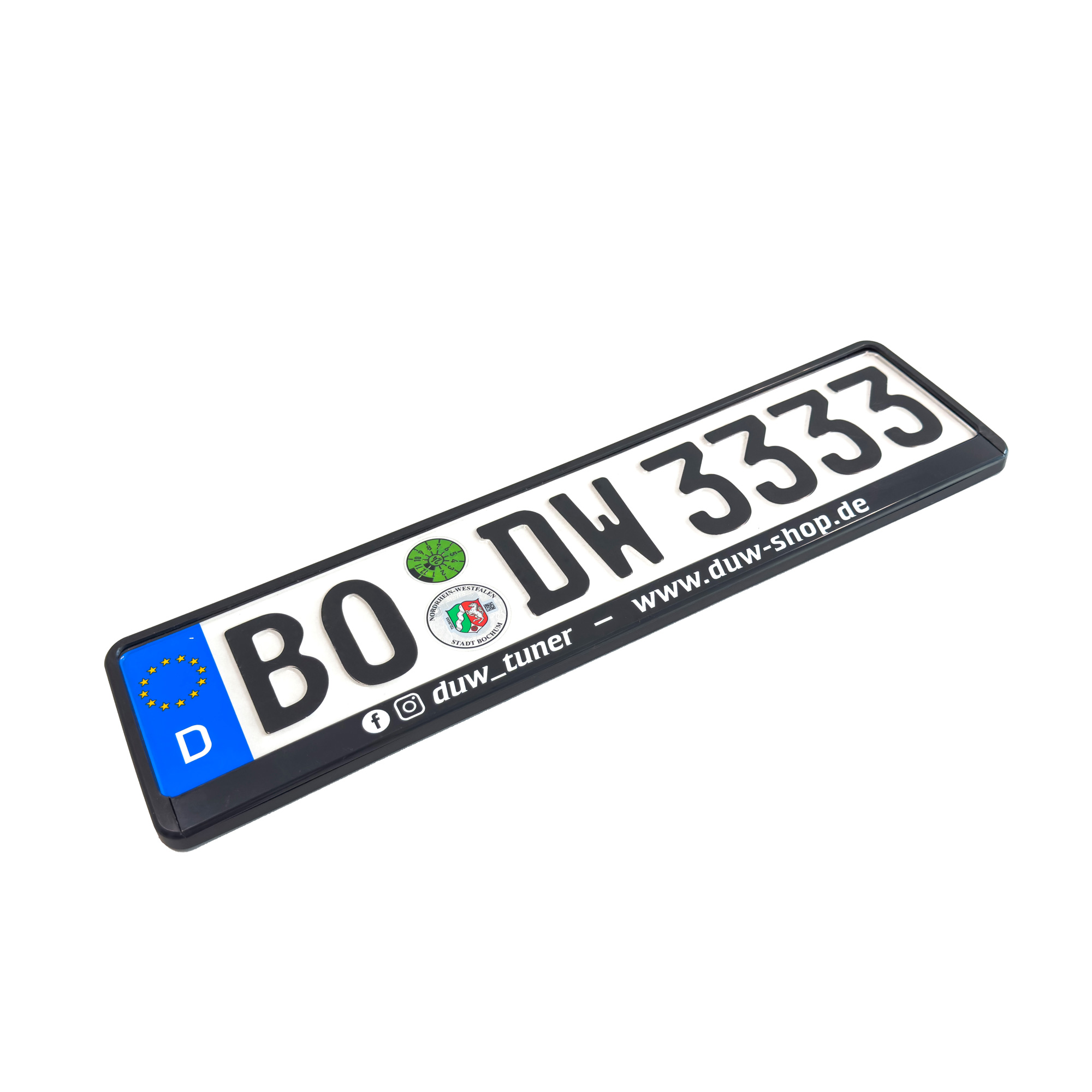 D&W Kennzeichenrahmen duw-shop.de 520mm D&W Kennzeichenrahmen duw-shop.de 520mm