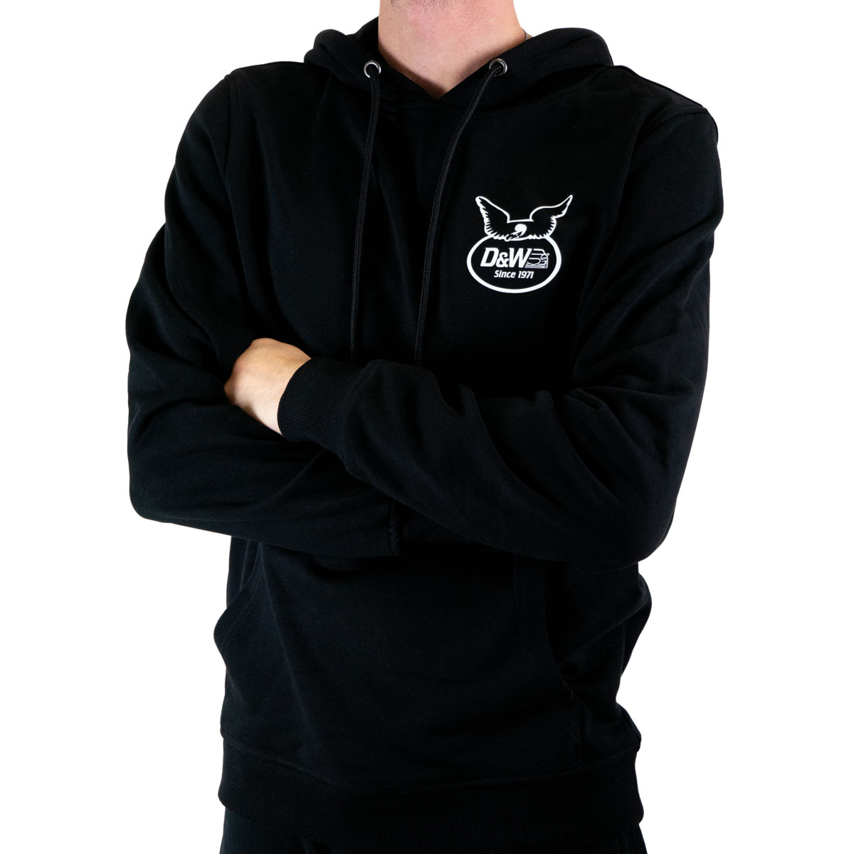 D&W Kollektion Basic Terry Hoodie Black Grösse XL