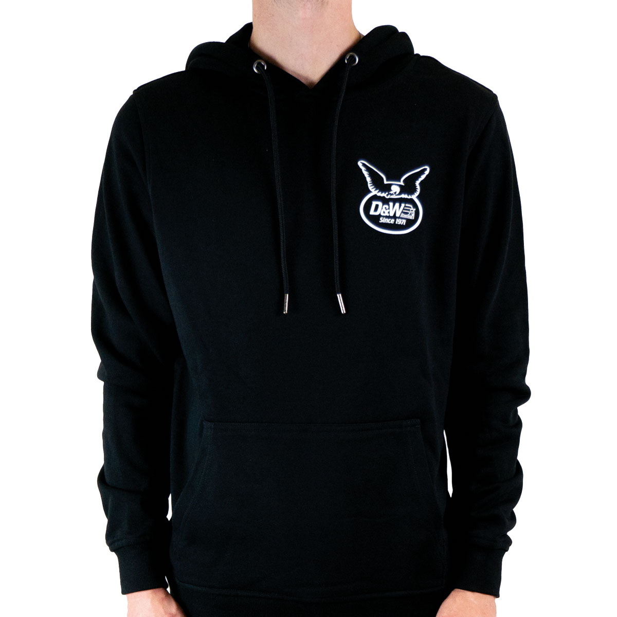 D&W Kollektion Basic Terry Hoodie Black Grösse L