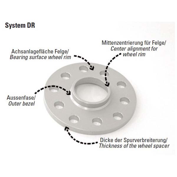 H&R Spurverbreiterung Trak+ B10255571 DR 10mm 5/112 57,1 schwarz