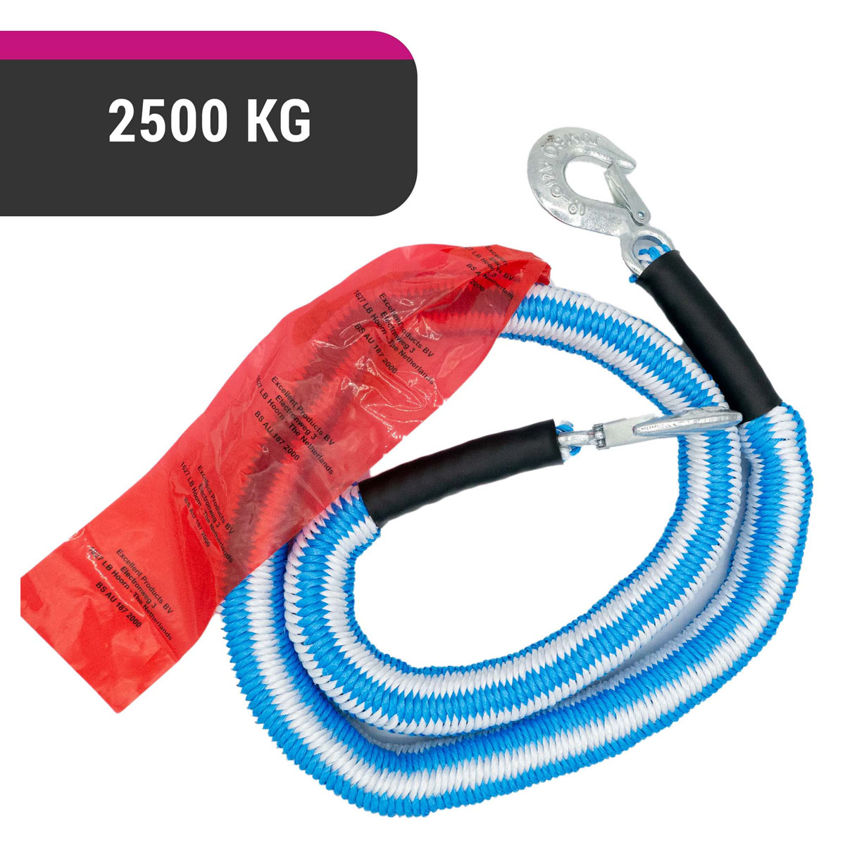 D&W Abschleppseil Stretch 4m 2500kg